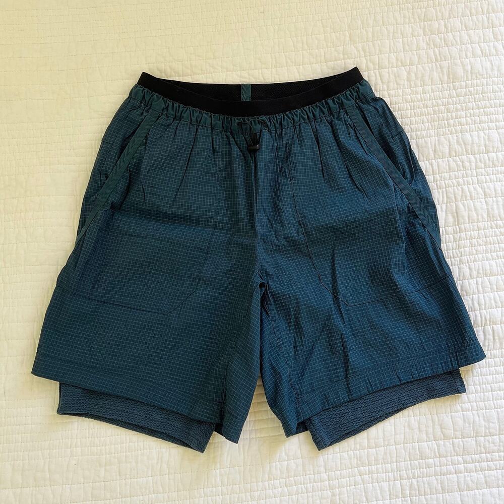 Nike Blue Grid Running Shorts Men's Size Large